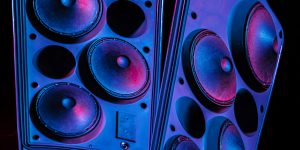stereo column of modern audio system close up 2023 11 27 05 26 23 utc scaled