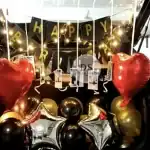 Car Boot Decoration in Delhi NCR with fairy lights, heart foil balloons, and personalized photos by Dream Spark Events
